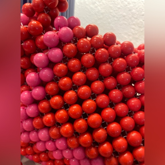 NEW Kate Spade New York x Target - Pink/Red  Colorblock Beaded Crossbody Bag - Picture 4 of 9